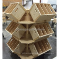 New Custom 4-Way Painted Bamboo Wood Wine Display Floor 200 Bottle Alcohol Champagne Bottle Rack